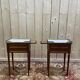 Paire de tables de chevets style Louis XVI avec tirette