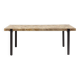 Tortuga table design 180 x 90 cm, made of mango wood and steel.