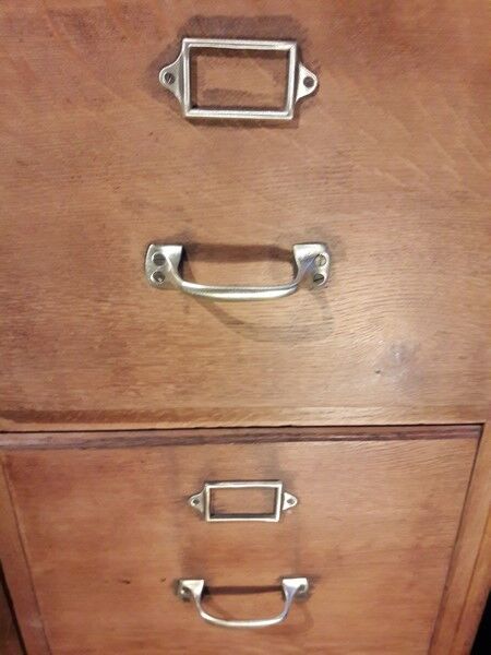 Former furniture of notary in oak 12 drawers 1930