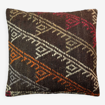 Housse de coussin kilim turc vintage, 55 x 55 cm