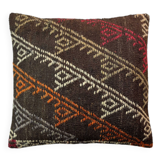 Housse de coussin kilim turc vintage, 55 x 55 cm