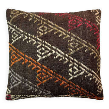 Housse de coussin kilim turc vintage, 55 x 55 cm