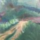 Tableau paysage de campagne verte