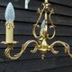 Birdcage chandelier in Bronze with 3 arms nice long chain French vintage