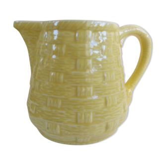 Pichet barbotine Digoin jaune