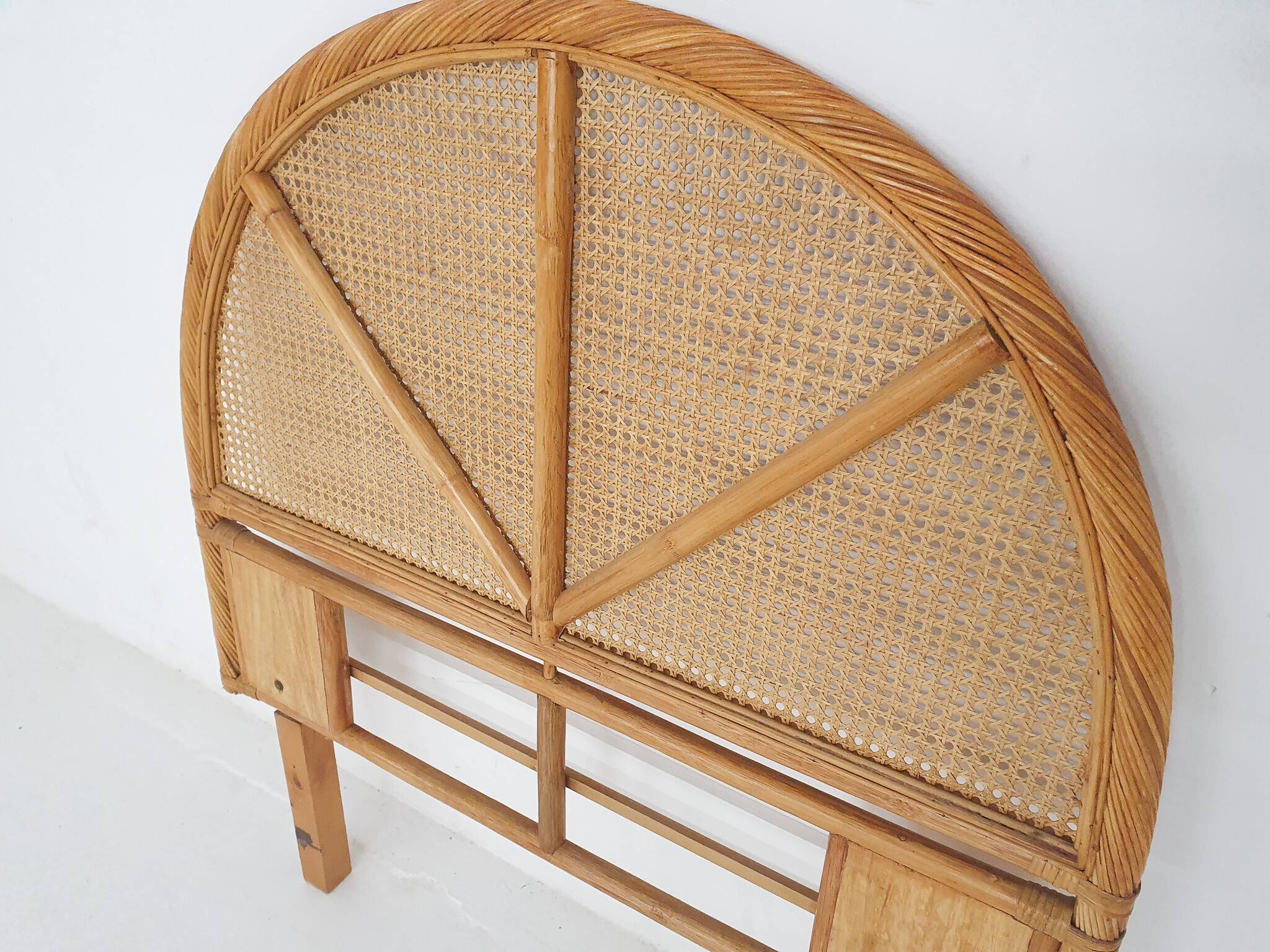 Mid-century rattan head board, 1970's
