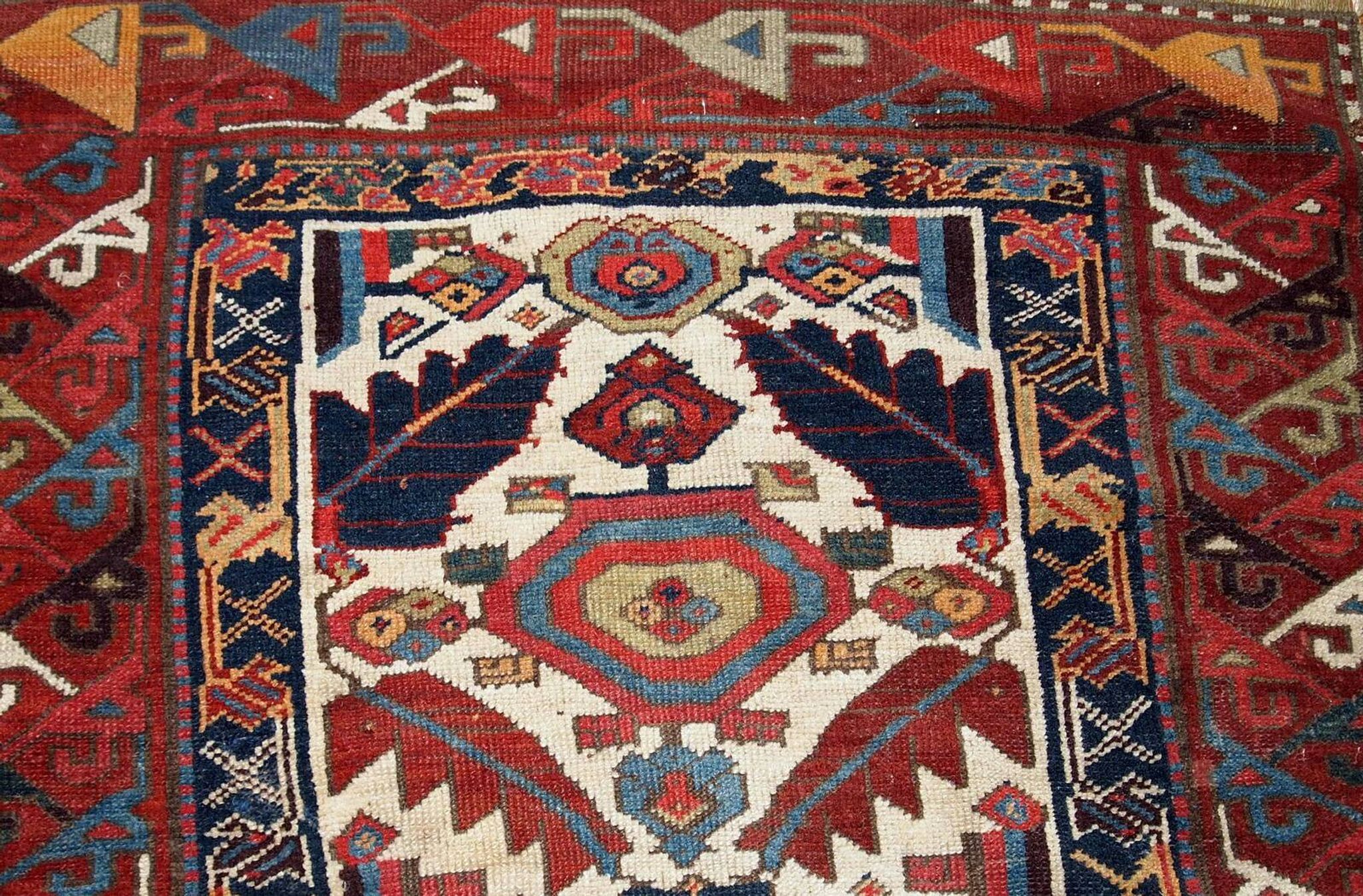 Handmade antique collectible Northwest Persian runner 4' x 14.3' (122cm x 436cm) 1840s - 1B658