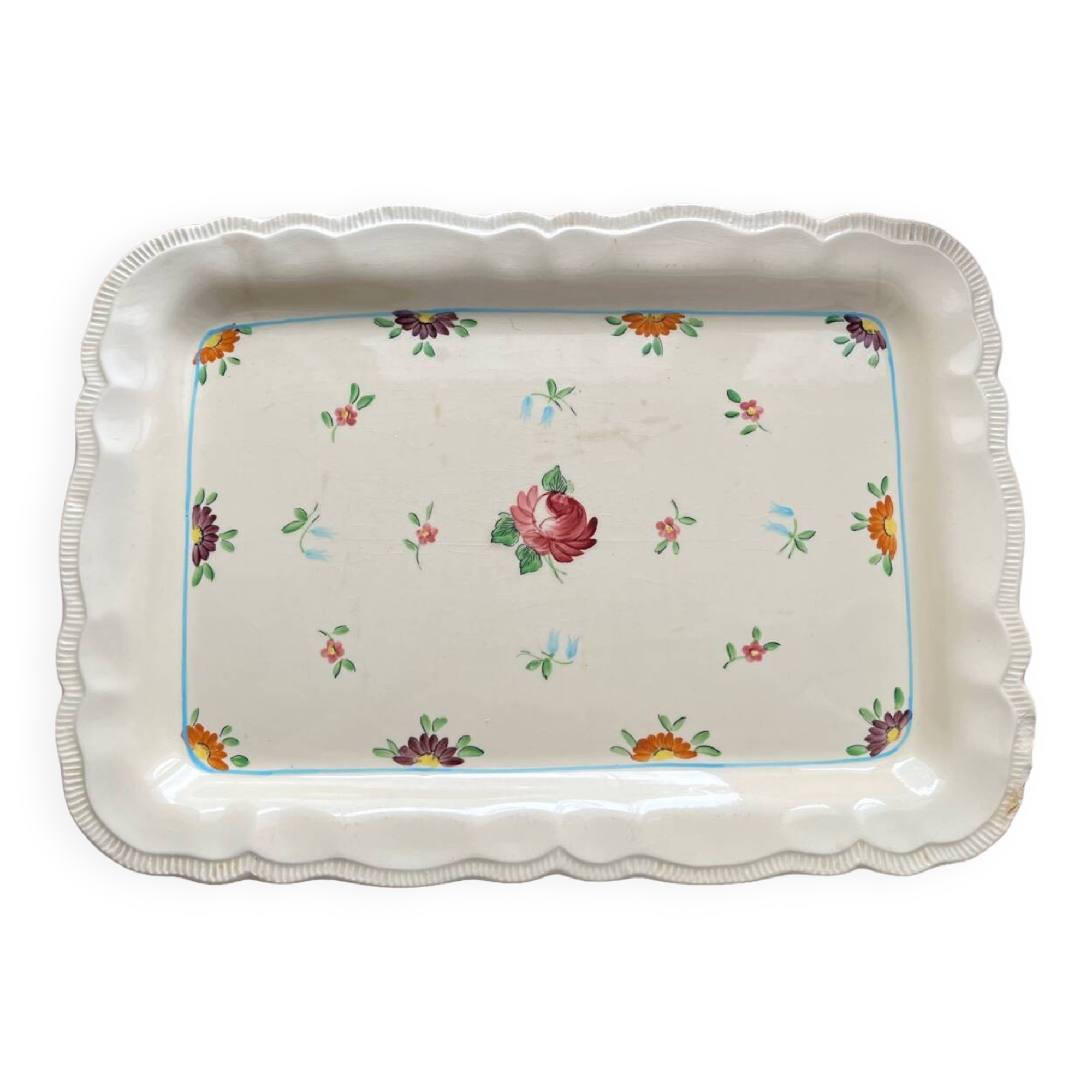 Rectangular ceramic plate