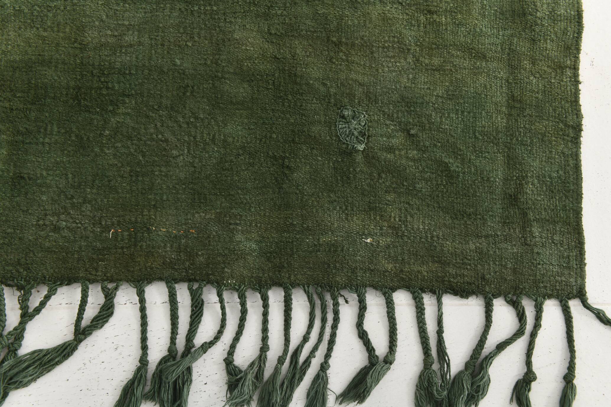 Forest Green Turkish Woven Kilim Rug For Bedroom, 157x278 Cm