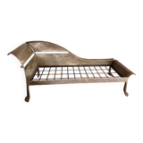Handcrafted metal chaise longue