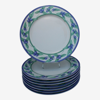 8 porcelain plates Cottage SPAL Portugal