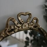 Vintage English brass mirror mid-20th century