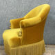 Pair of armchairs "toad" napoleon III era in Genoa velvet