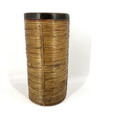 Italian copper and bamboo umbrella stand, 1960s