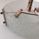 Vestibule pendant lamp in gilded brass and granite glass 1950 with two lights