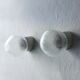 Industrial Porcelain and Glass Sconce, 1950s, Set of 2