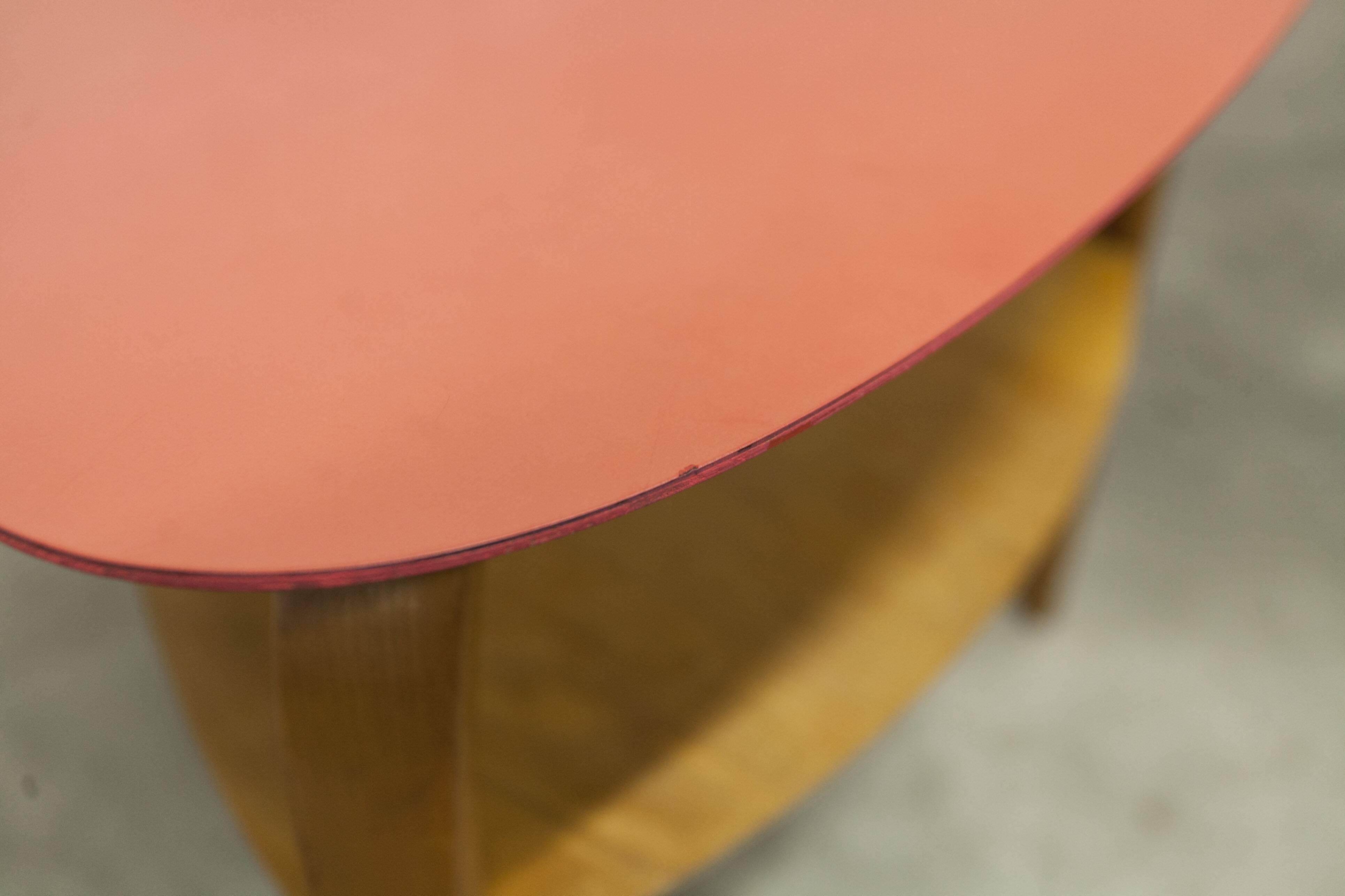 Baumann "bowwood" tripod coffee table designed by Hugues Steiner 1960