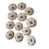 Set of 12 Sarreguemines Plates, Agreste Models
