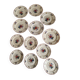 Set of 12 Sarreguemines Plates, Agreste Models