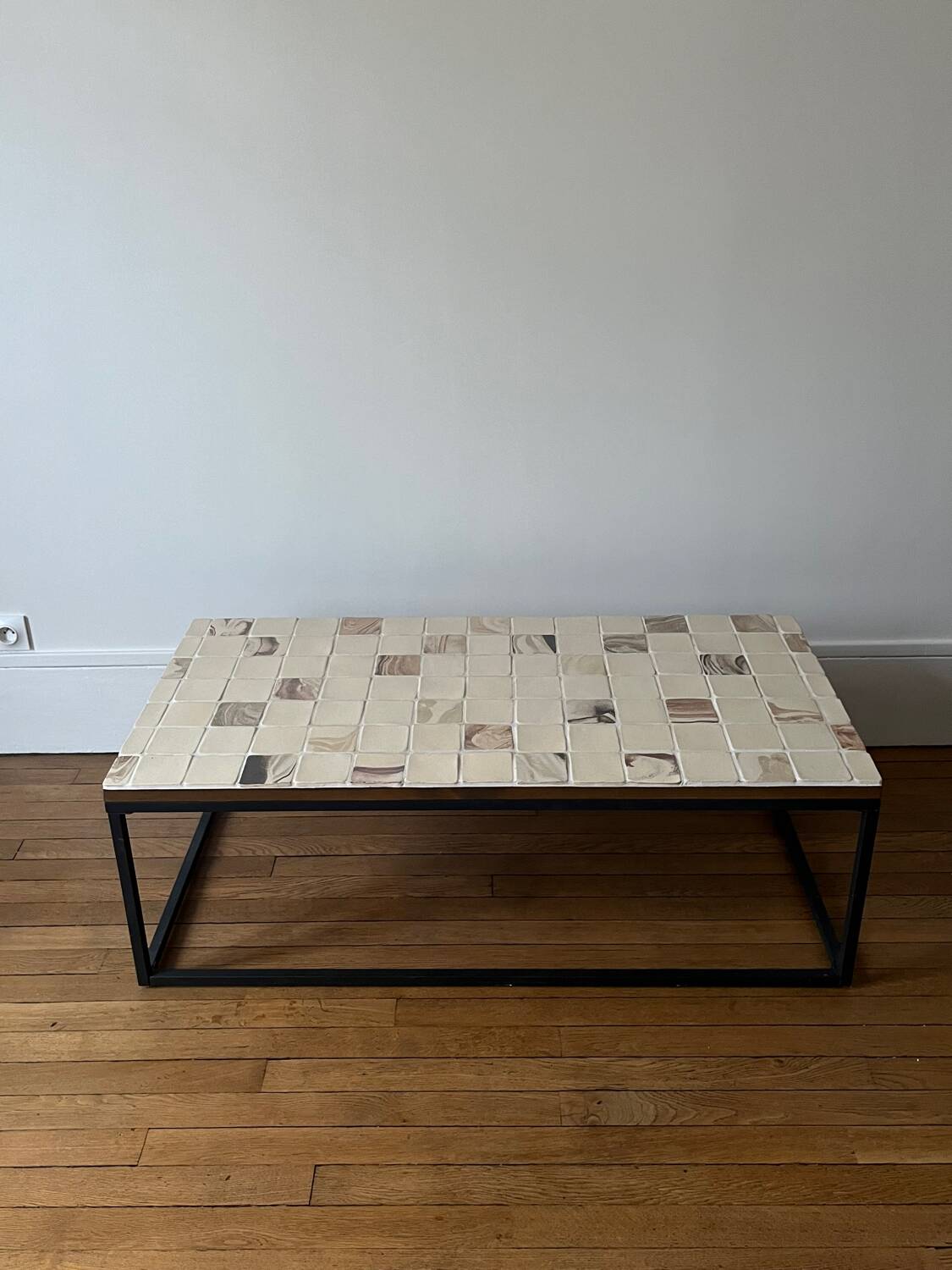 Ceramic and metal coffee table