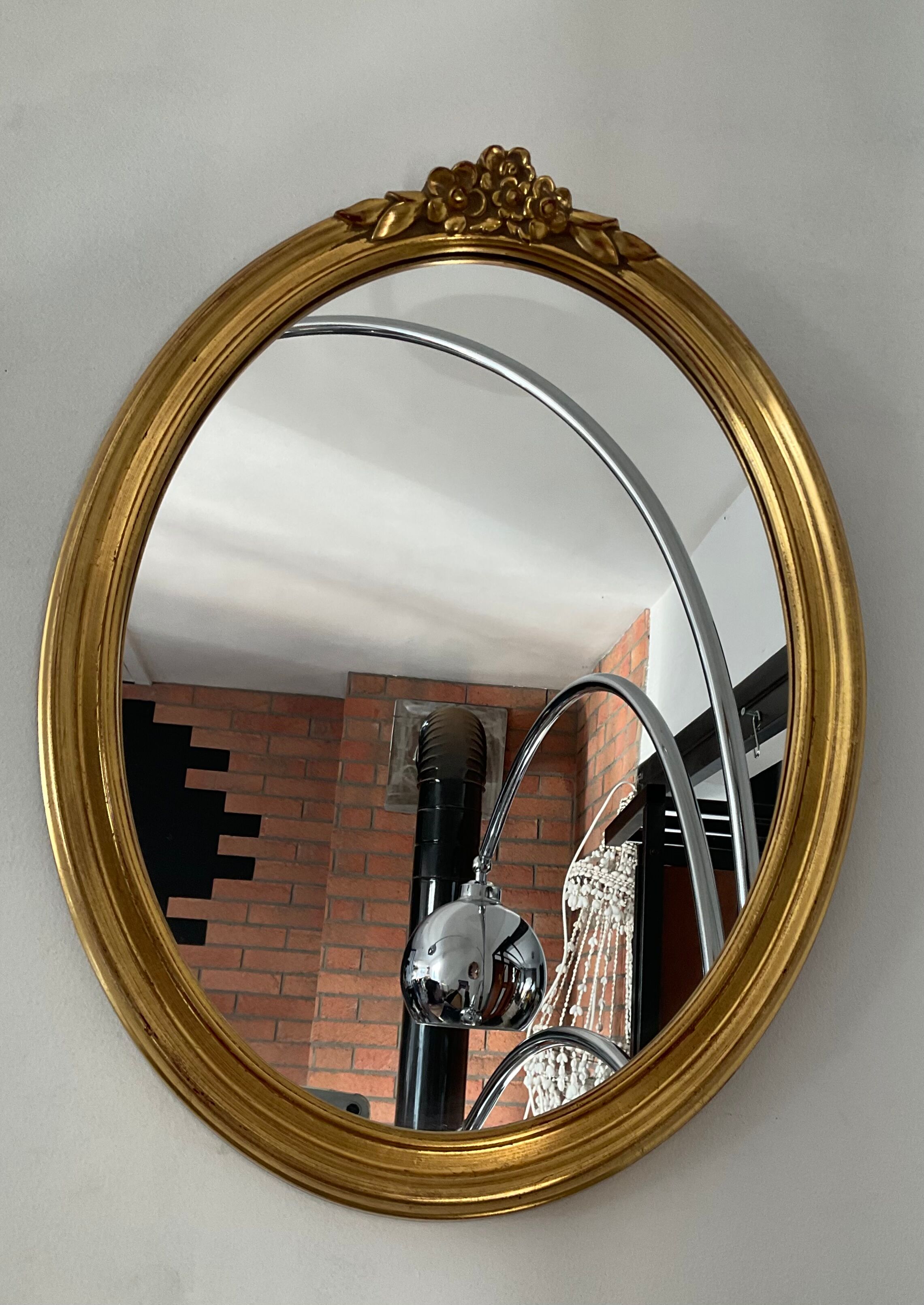 Vintage Deknudt golden mirror 70s