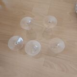 Set of 5 crystal flutes