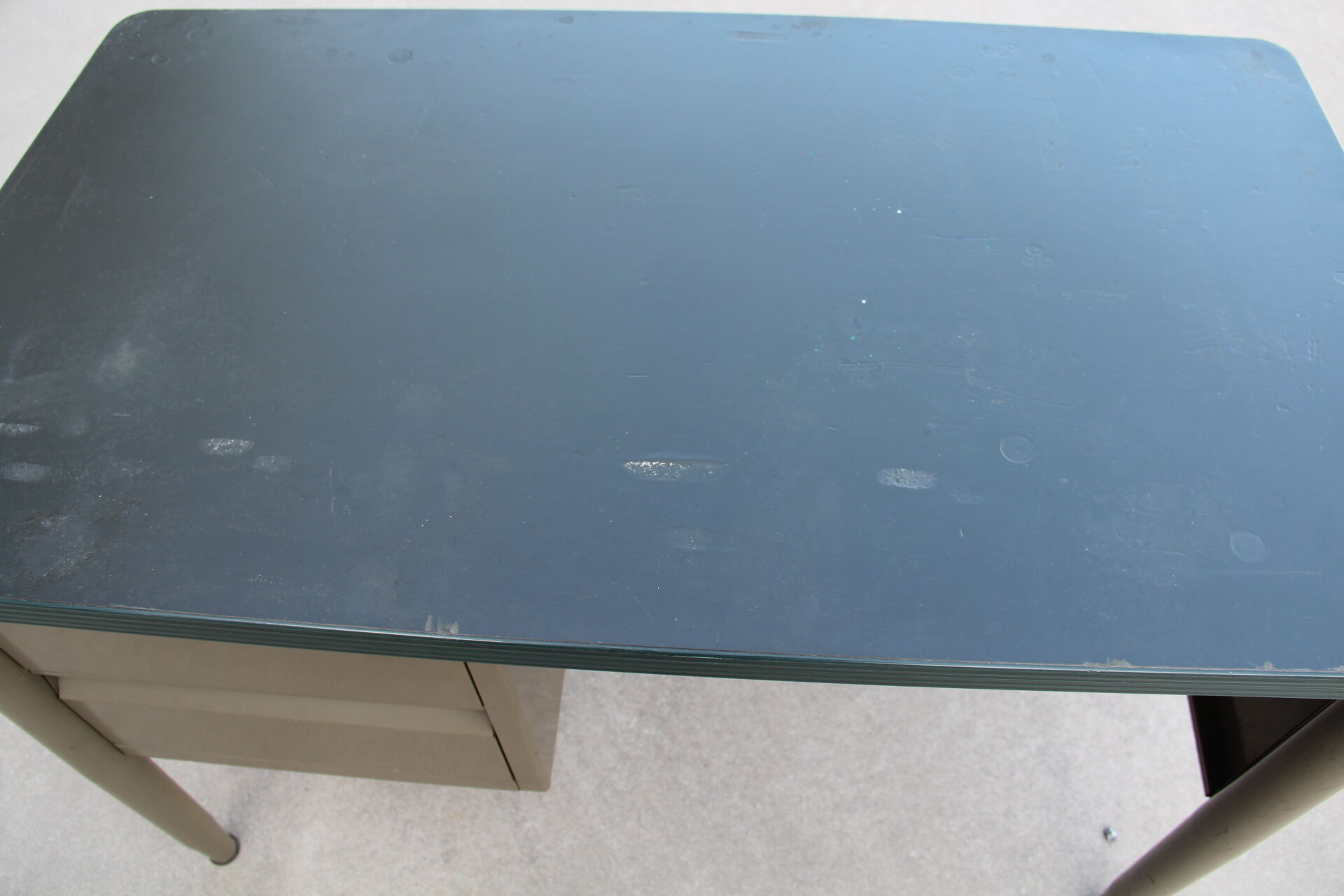 Industrial metal desk
