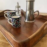 Old large wooden tray