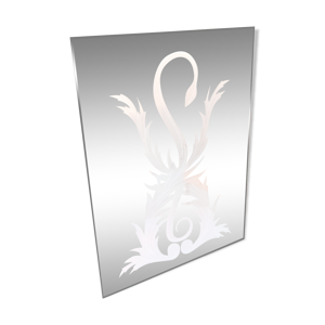 Miroir gravé à éclairer