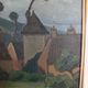 Original 1931 French landscape oil painting by M. Alba