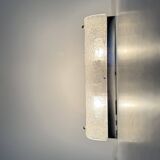 Applique murale en verre glacé vintage, années 1970