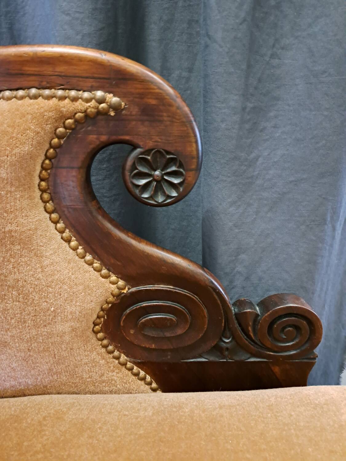 Napoleon III daybed in rosewood