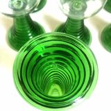 Set of 10 Alsatian Roemer glasses from the 1970s, height 16 cm.