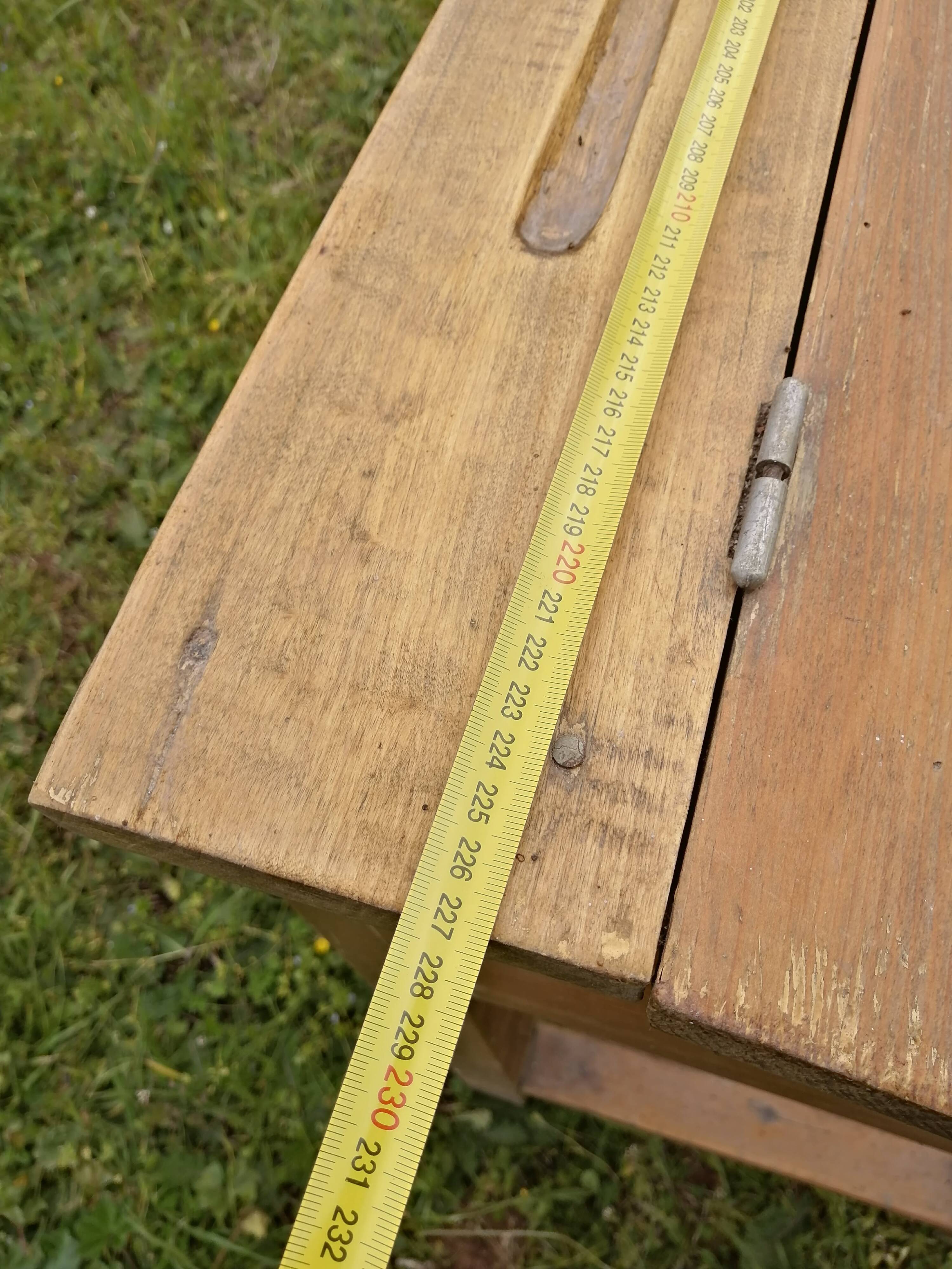 Old school desk for 4 people - Workshop furniture