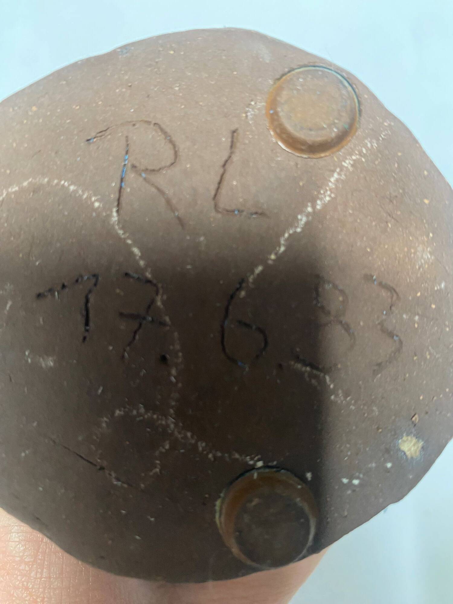 Vintage signed terracotta vase