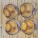 Set of 4 brown ceramic fish plates Digoin Sarreguemines