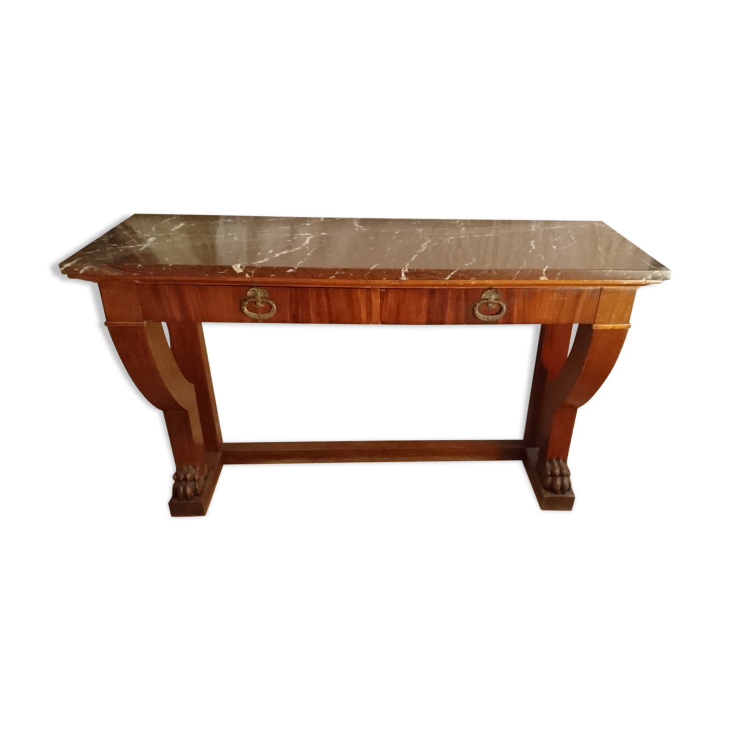 Mahogany empire style console