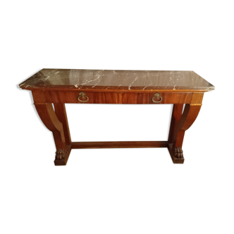 Mahogany empire style console
