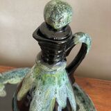 Stoneware carafe and plate
