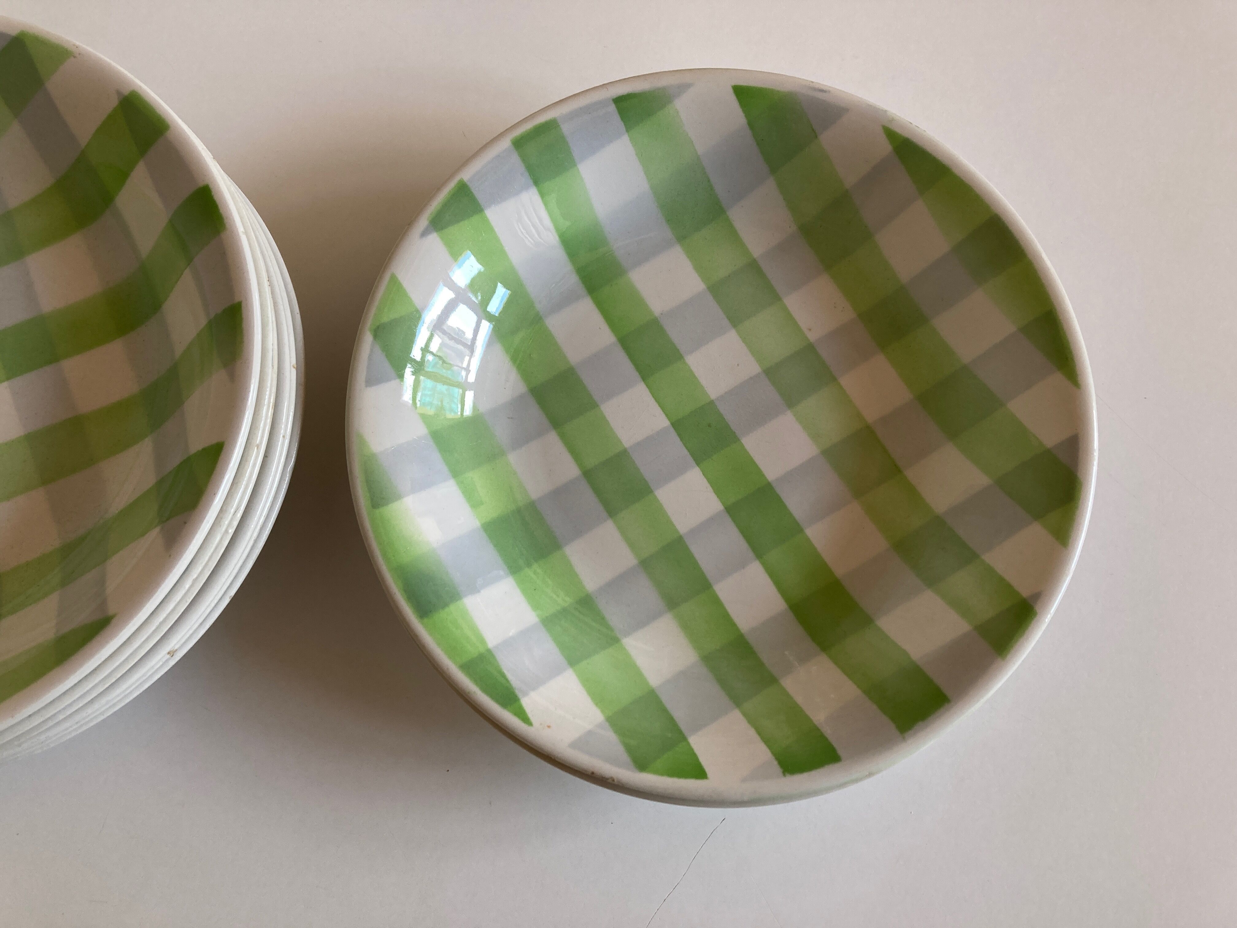 Set of 8 plates Croisette 1960 Badonwiller