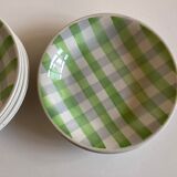 Set of 8 plates Croisette 1960 Badonwiller