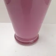 Large pink opaline vase made in Italy