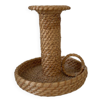 Rattan candle holder