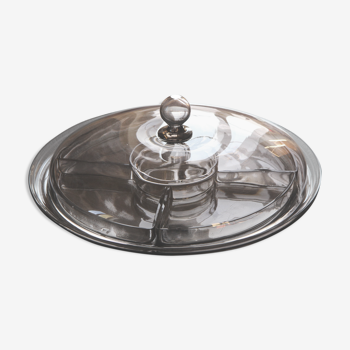 7-piece servant tray by Vicke Lindsand for Orrefors 1930