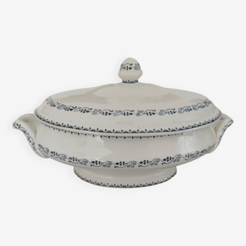 Gien Terre de Fer Opaque Porcelain Vegetable Tureen Dreux Model