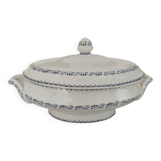 Gien Terre de Fer Opaque Porcelain Vegetable Tureen Dreux Model