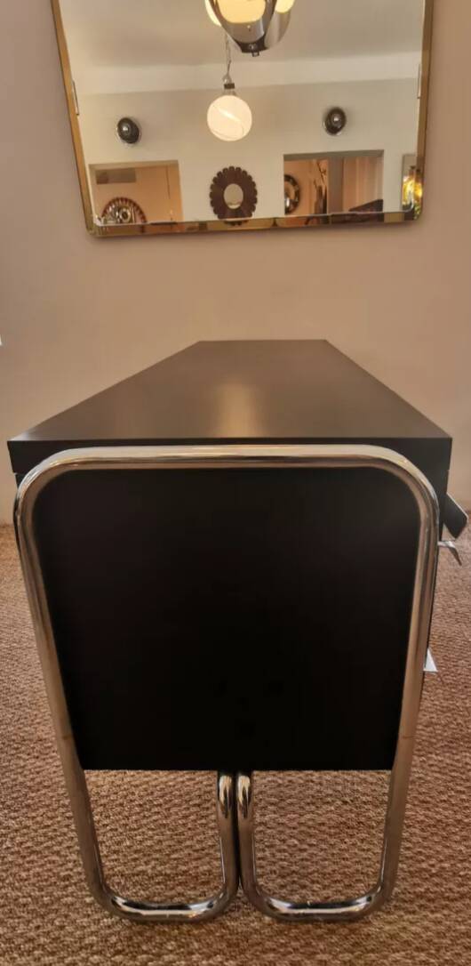 Vintage Bauhaus style metal sideboard from the 1970s
