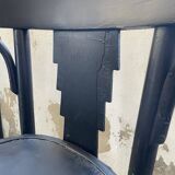 Set of 7 black bistro chairs