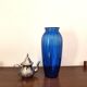 Blue glass vase