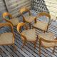 Set of 6 caned chairs by Baumann, gondola model.